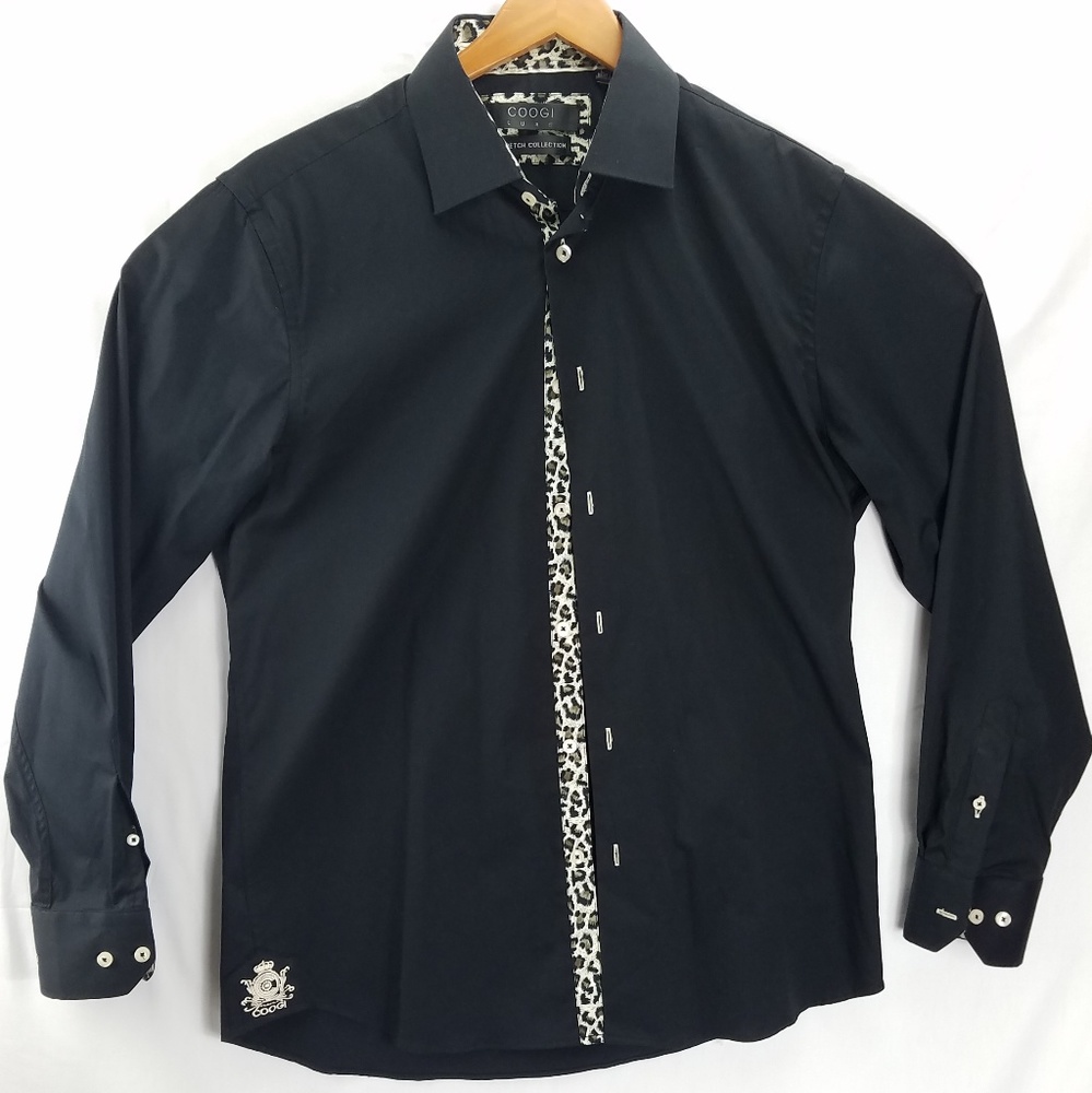 Coogi Luxe Stretch Men's L Button Up LongSleeve M1